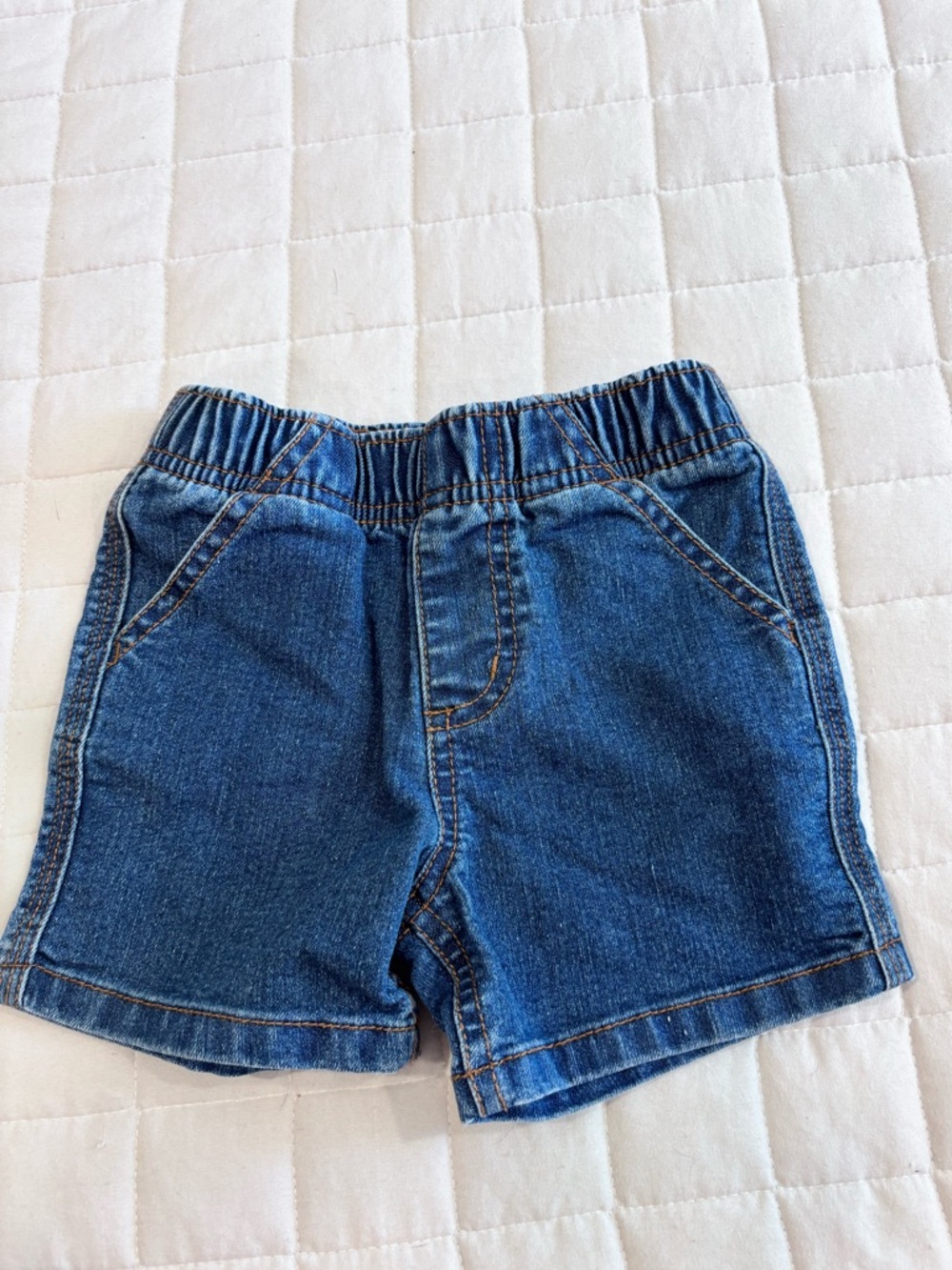 Carhartt Denim Jean Shorts 18M Elastic Waistband Pull on